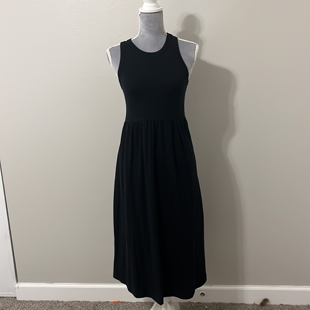 Black midi dress